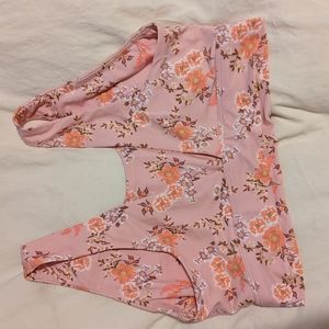 Pink floral Aerie offline sports bra size XL